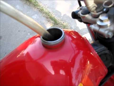 how to drain fuel tank on motorcycle