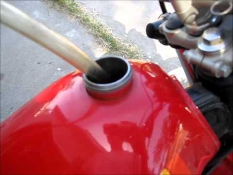 how to drain motorcycle gas tank