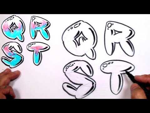 how to draw a bubble letter q