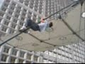 Climbing the Grand Arche in Paris