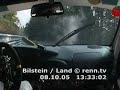 Looses a wheel and crashes