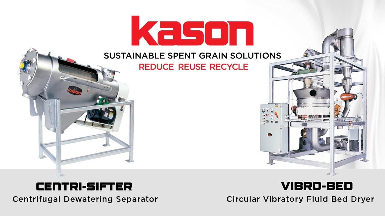 Sustainable Spent Grain Processing Solutions from Kason: Dewater & Dry Spent Grain