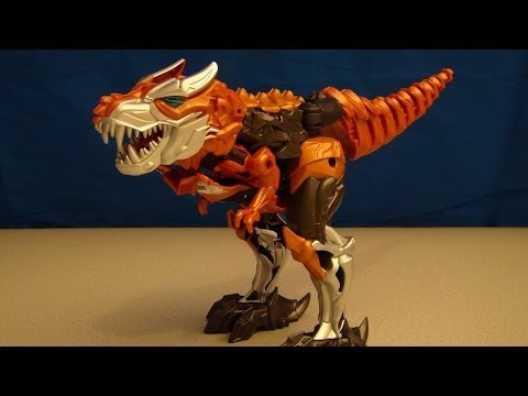 TRANSFORMERS 4 GRIMLOCK FLIP N CHANGE AGE OF EXTINCTION VIDEO TOY REVIEW