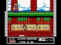 another lazy hack where the main guy from hammerin' harry is changed to mario. also, some worker enemies are changed to pallette-swapped toad's. note how the hammer-wielding mario resembles the same one in mario 8 (which is in turn a hack of don doko don 2)