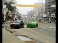 Rampage infront of Akwa Palace Hotel