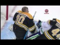 TIM THOMAS Fights ALEXANDRE BURROWS, Thomas has enough of his crap Game 4 Bruins Vs. Canucks