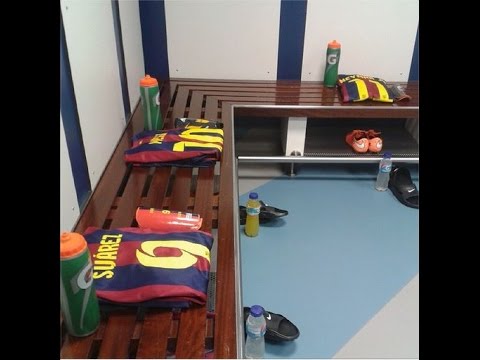 El vestuario del Barça en el Bernabéu, a punto El vestuario del Barça en el Bernabéu, a punto