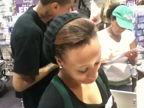 Ear piercing, Baby Isabella needle ear piercing. Ear piercing, Baby Isabella