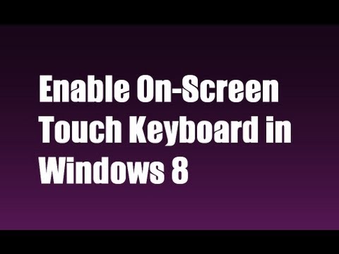 how to enable a keyboard on a laptop