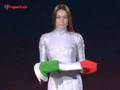 Carla Bruni Italian flag-opening cerem