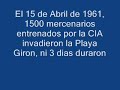 peque�o homenaje a los valientes que en menos de 3 dias vencieron a mercenarios de la cia