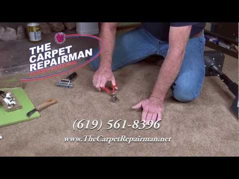 how to repair ripped carpet