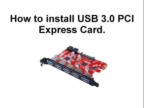 how to install a usb 3.0 pcie card