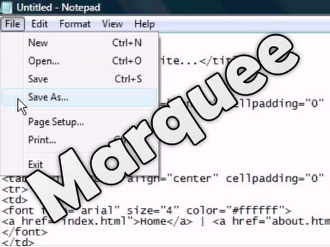 marquee - In this video tutorial I will teach you how to scroll text, images and virtually anything using the marquee tag. Please message me if you have any problems o...