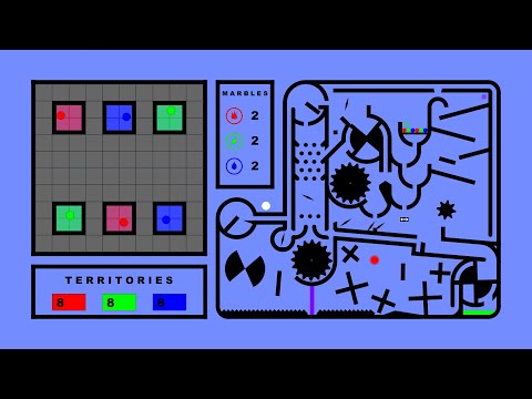 Battle of the Elements with TERRITORY WARS?? - Marble Race in Algodoo