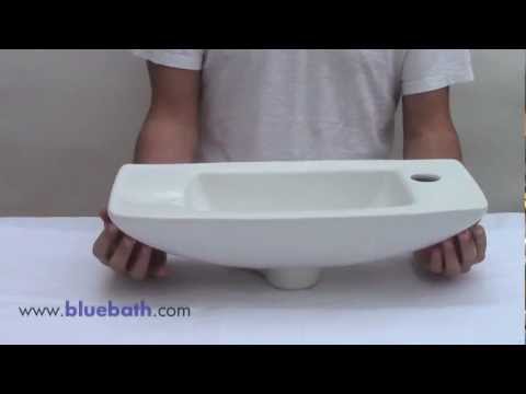how to install a wall hung bathroom sink