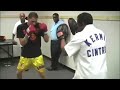 Kermit Cintron trains with Emanuel Steward