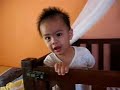 Cute baby with Einstein hair style