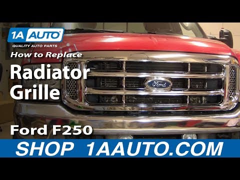How To Install Replace Radiator Grille 99-07 Ford Super Duty F250 F350 1AAuto.com
