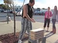 black belt karate master demonstrates mental board break: incredible!