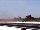 corvette jumps guardrail