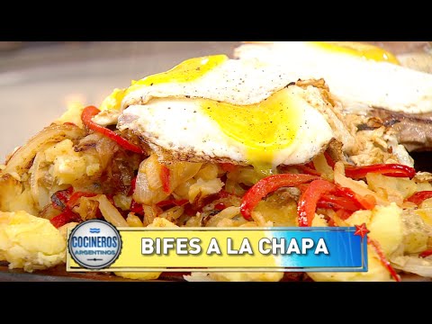 Cordero al asador desde Sanagasta, show de omelletes y bifes a la chapa y buñuelos de banana