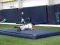 Diving catch practice - U of M baseball camp Diving catch practice - U of M baseball camp