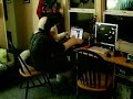 Beef Jerky at the computer