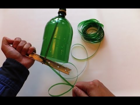 Как сделать с пластиковой бутылки ленту