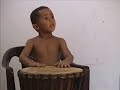 4 year old djembe drummer