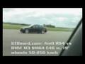 m3e90board.com: BMW M3 E46 SMGII 19' wheels vs Audi RS4 50-250 km/h
