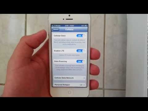 how to turn lte on iphone 5s