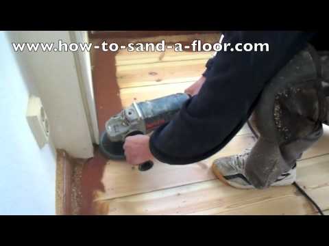 how to sand a floor with a belt sander