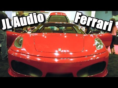 Custom JL Audio Ferrari Install w/ 2 12″ Subwoofers & Cool LED Light Sound System Speaker Pods