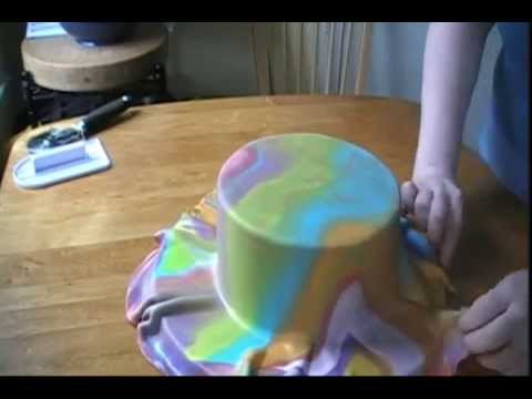 How to Tie Dye Fondant and The Mat Demonstration