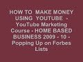 MAKE MONEY ONLINE USING YOUTUBE YouTube Marketing Course HOME BASED BUSINESS 2009
