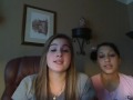 Danielle and Deja singingthe national anthem