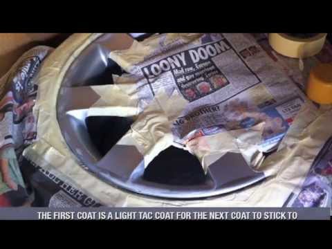 How to refurbish and paint alloy wheels at home with spray cans (BMW 44s) PART 2