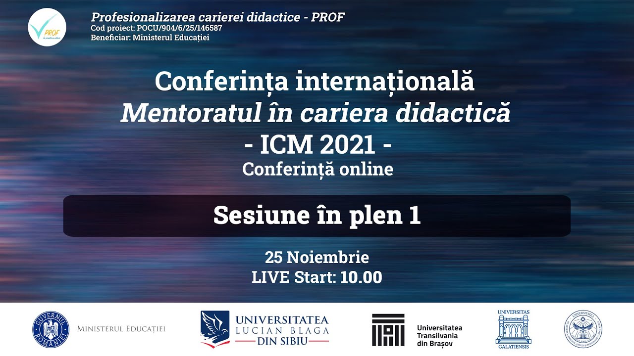 Conferința internațională PARTAJARE ȘI ÎNVĂȚARE PENTRU MENTORAT ÎN EDUCAȚIE