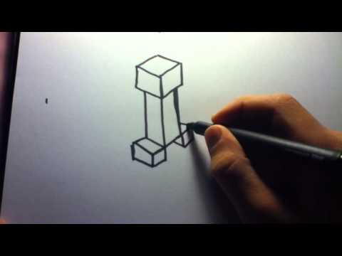 how to draw a minecraft