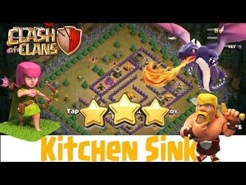 how to beat kitchen sink on clash of clans