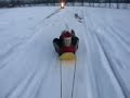 jackass being pulled at 70 mph behind a snowmobile jackass being pulled at 70 mph behind a snowmobile