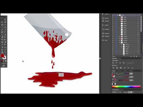 video-linktoworks-chopper butcher knife with blood for halloween. Adobe...