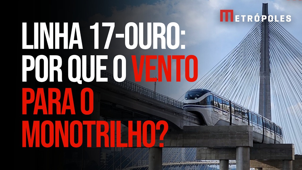 Em São Paulo, monotrilho da Linha 17-Ouro para com rajadas de vento acima de 74 km/h
