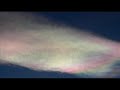 Evolution of colourful nacreous (PSC) clouds