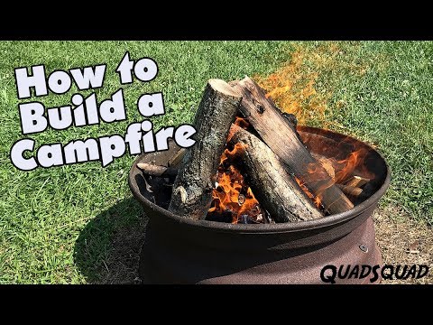 How to Build a Campfire - Log Cabin Method