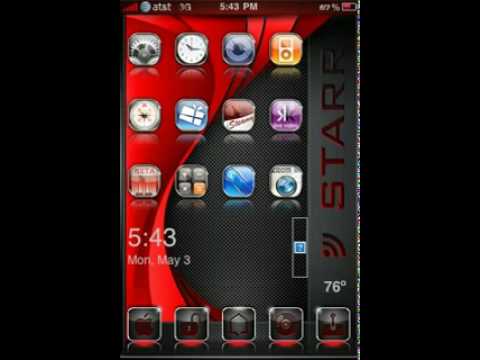 iphone 3gs jailbroken carbon ovation theme