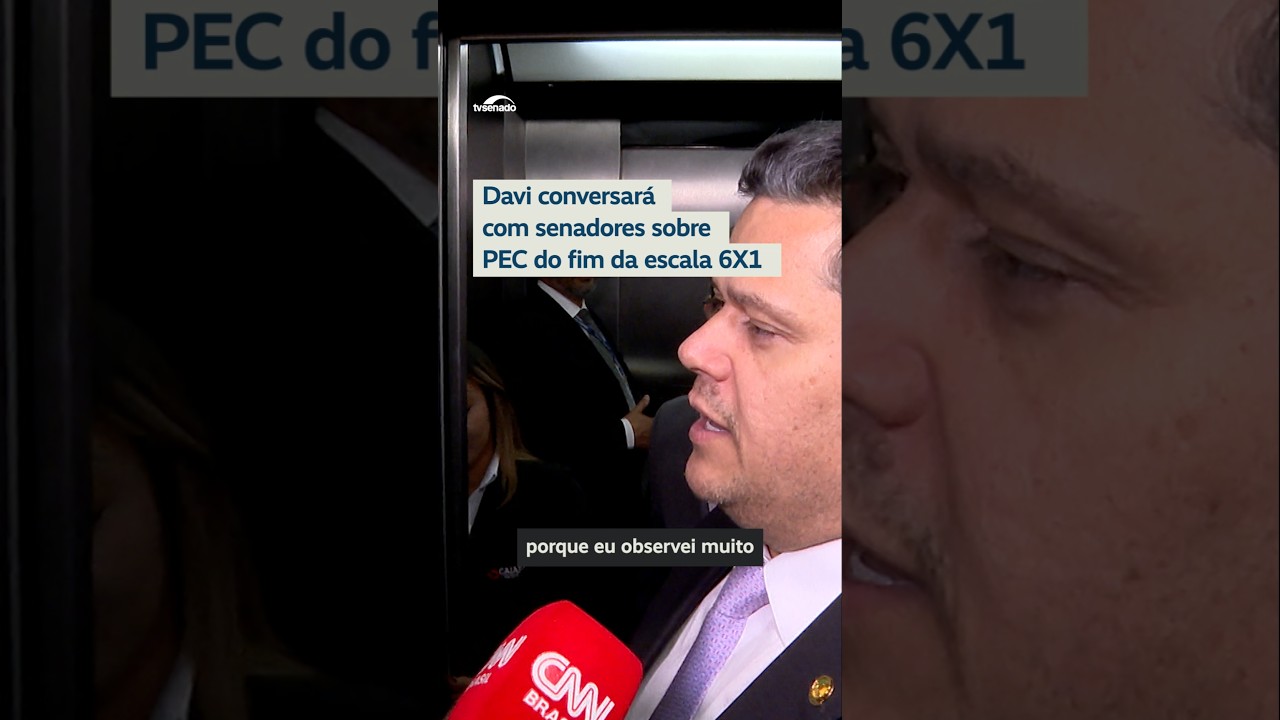 Davi conversará com senadores sobre PEC do fim da escala 6×1 #shorts