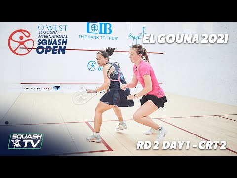 Live Squash: El Gouna 2021 - Rd 2 - Court 2 (Day 1)