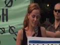 Michelle Barish speaks at MoveOn.org Take a Stand Day